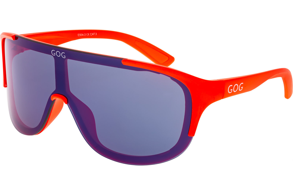 Спортивные очки GOG Medusa / Matt Neon Orange / Blue Lens