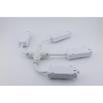 Коннектор питания Х-образный угловой для магнитного шинопровода APL.0280.10.05 белый Magnetic track 220 Aployt