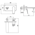 Смеситель для раковины Lemark Bronx (LM3726BL)