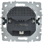 BRITE Розетка 1-местная с заземлением с защитными шторками 16А с USB A+C 18Вт РЮш11-1-БрАБ арктический белый IEK