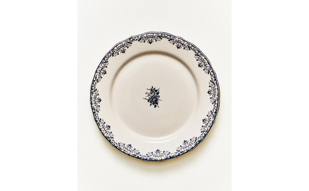 Zara Home тарелка десертная из фаянса, цвет синий, 21.5 см · 8267/202