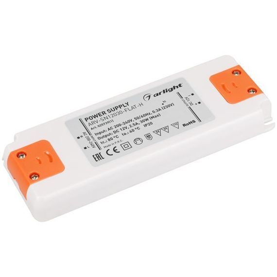 Блок питания Arlight ARV-SN12030-Flat-H 12V 30W IP20 2,5A 025739(1)