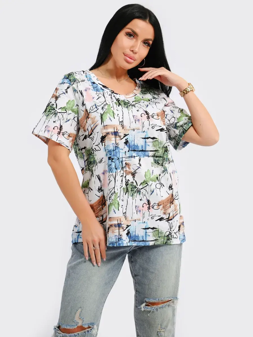 Футболка женская большие размеры