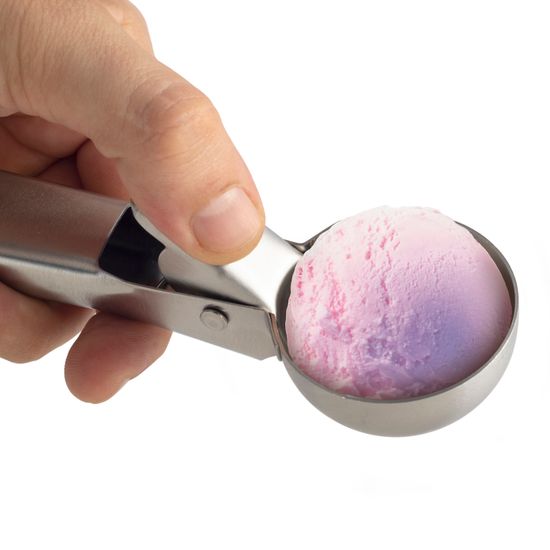 Ложка для мороженого Kamille KM 8859 (18,5х5 см) из нержавеющей стали с выталкивателем