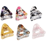 Заколка - краб для волос «AKS-EMPIRE», конус, цвет микс 6 цветов,3,5*3,5см