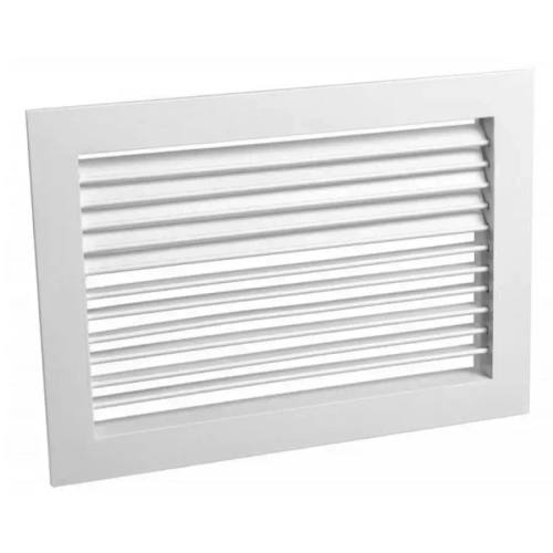 Решетка однорядная регулируемая (300x200, алюминий, белая)