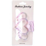 Заколка-краб для волос «Мон Пион», сердечки, микс 6 цветов, 9,5см (Блистер)