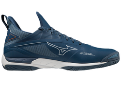 Мужские кроссовки для бадминтона/сквоша Mizuno Wave Mirage 4 - темный деним/белый/алый ibis