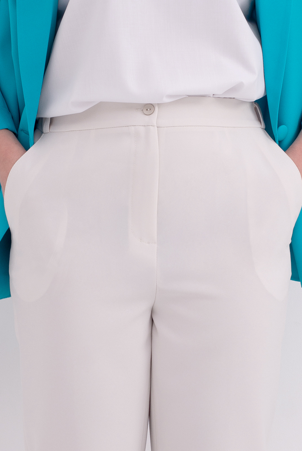 Брюки женские 4560А, молочный #513Мол024560А