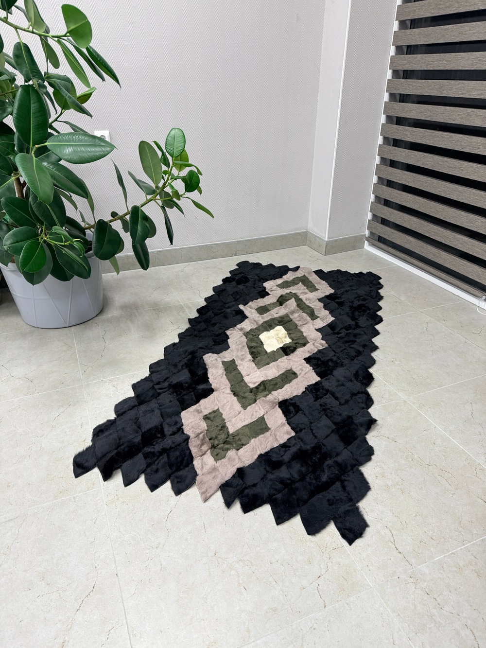 Покрывало меховое ковер из шкуры овчины