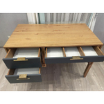 Стол письменный «Бридж» однотумбовый браун/серый 7012