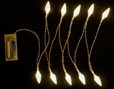 Perfeo гирлянда светодиодная "Капля 2" 10 LED. стекло, 1,5м, 2хАА