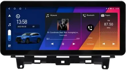 Магнитола для Honda Crosstour 2009-2013 - Canbox H-Line 0062 монитор 12.3" QLED в стиле Audi на Android 10, ТОП-процессор, CarPlay, 4G SIM-слот
