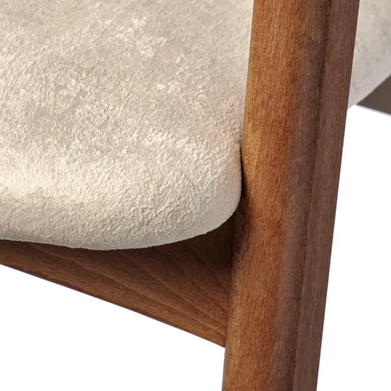 Стул Heron, орех, бежевый велюр