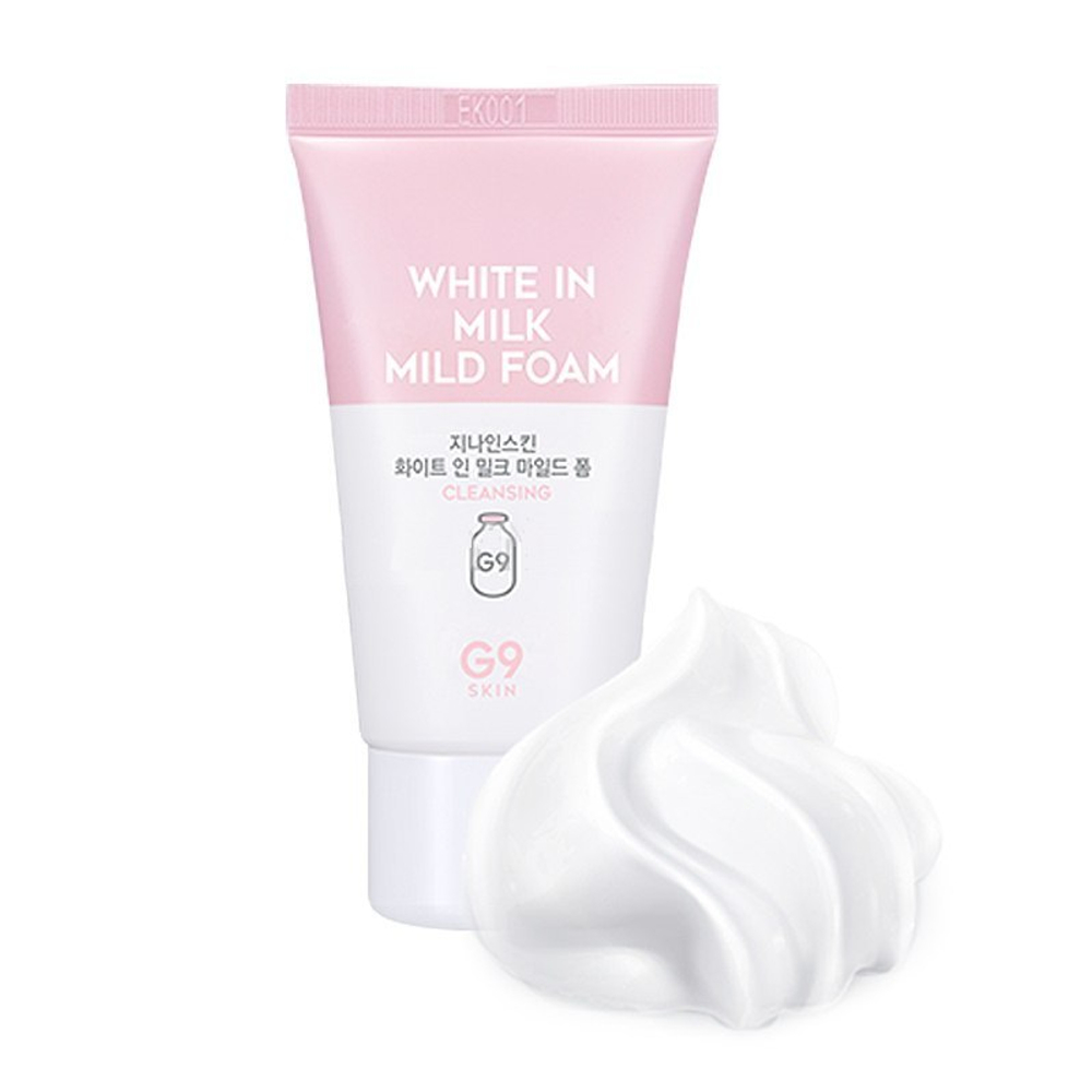 Berrisom G9 White In Milk Foam осветляющая пенка для умывания с молочными протеинами