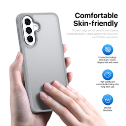 Чехол матовый полупрозрачный серого цвета для Samsung Galaxy A37, A36 и A56, серия Yind Series от Dux Ducis