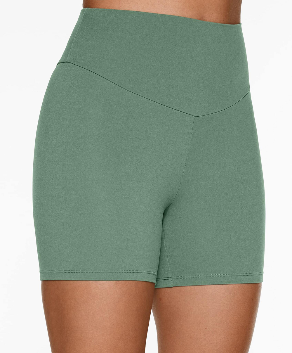 OYSHO Велосипедки Comfortlux с высокой посадкой длиной 10 см, зеленый