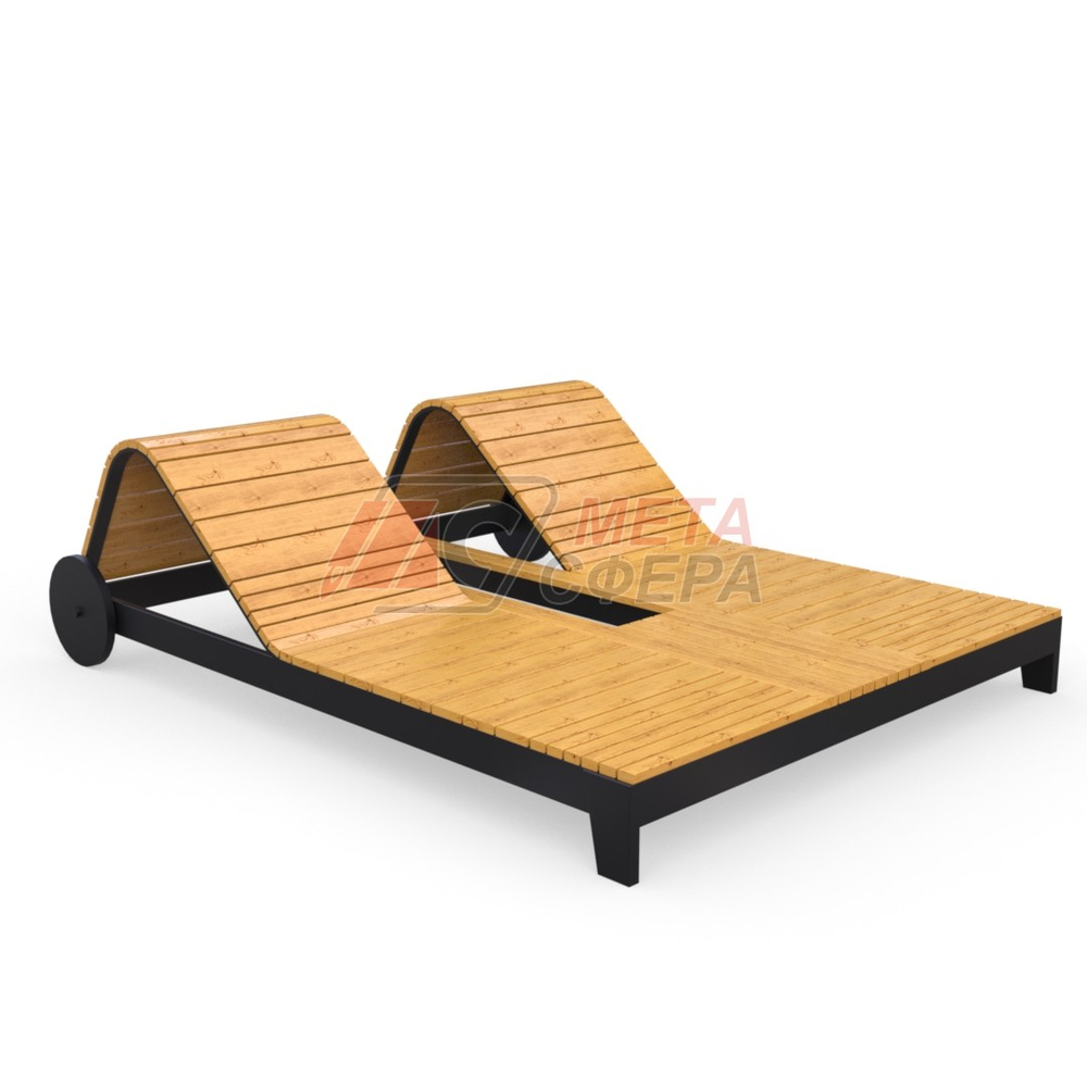 Шезлонг Нарди двойной с вазоном