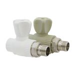 Кран шаровой для радиатора прямой ПП 20х1/2 Lammin PREMIUM полнопроходной СЕРЫЙ (50/5)