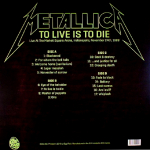 Metallica / To Live Is To Die: Live at the Market Square Arena, Indianapolis, November 24th, 1988 (2LP)