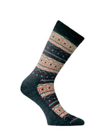 Носки Lasting TWP 807, wool+polypropylene, черный с коричневым рисунком, размер XL , TWP807XL