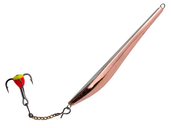 Блесна вертикальная зимняя Lucky John DOUBLE BLADE с цепочкой и тройником 45 мм CS блистер