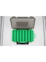 Коробка для воблеров двухсторонняя GFish 17300, зеленая / органайзер рыболовный для балансиров, снастей, блесен, приманки, попперов