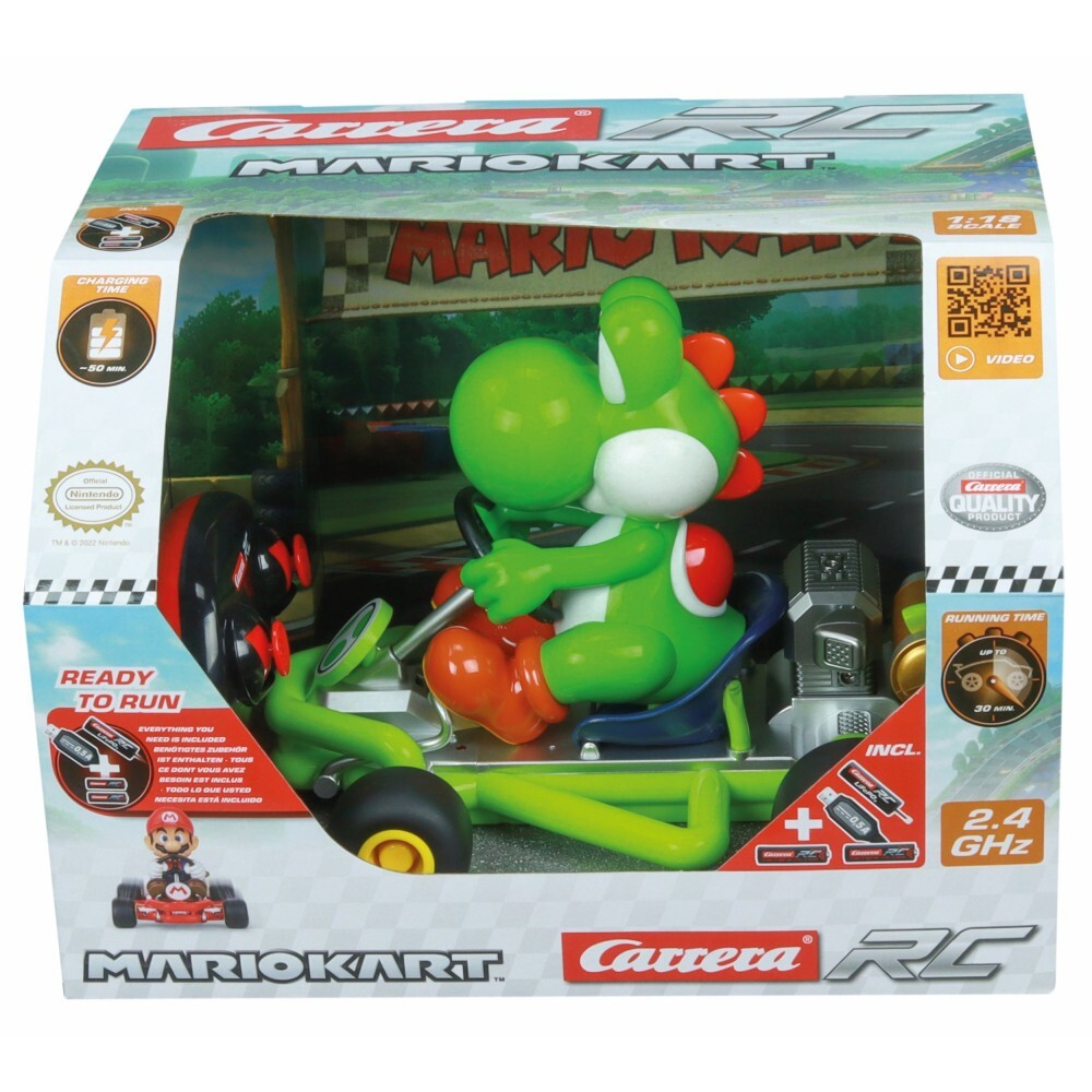 Carrera RC - 2.4 GHz Mario Kart Pipe Kart, Yoshi 1:18 200988P / артикул   200988P  / GTIN 9003150131939