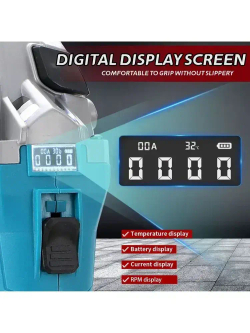 Бесщеточная угловая шлифовальная машина18 В, со светодиодным цифровым дисплеем, для резки металла, камня и дерева, LB184, без аксессуаров