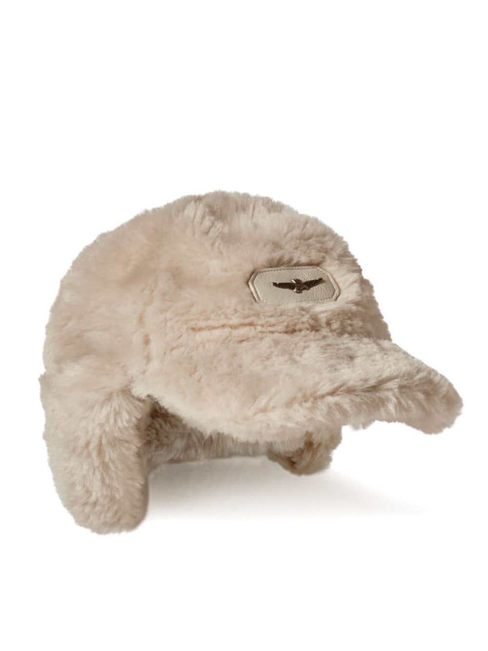 Шапка-кепка жен. Aeronautica 1190 бежевый мех