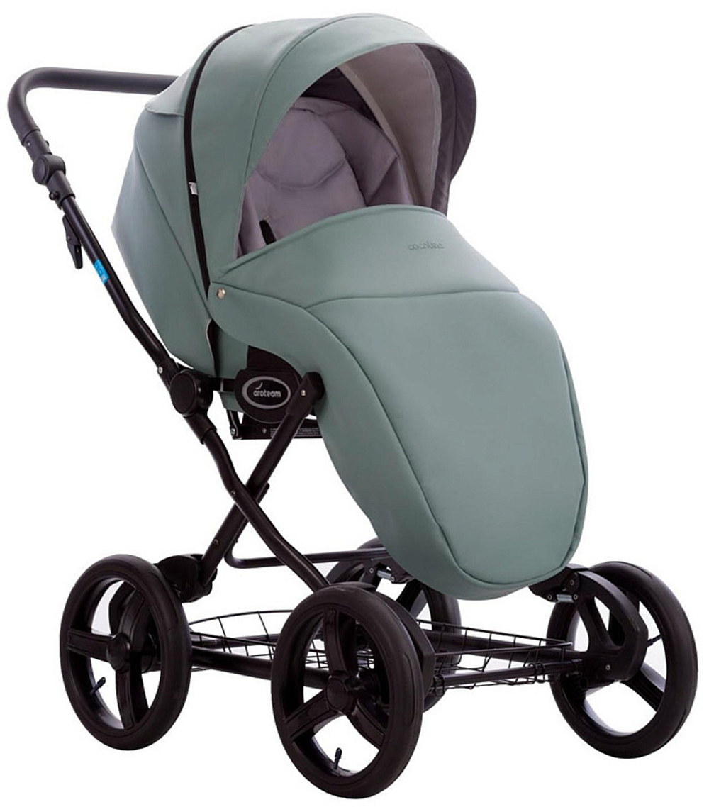 Детская коляска AroTeam Cocoline Prima 3 в 1 с автокреслом Avionaut Cosmo 09 шалфей