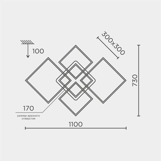 Потолочный cветильник LED4U L11041-5 BK