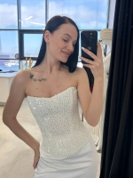 Корсет с прозрачной пайеткой