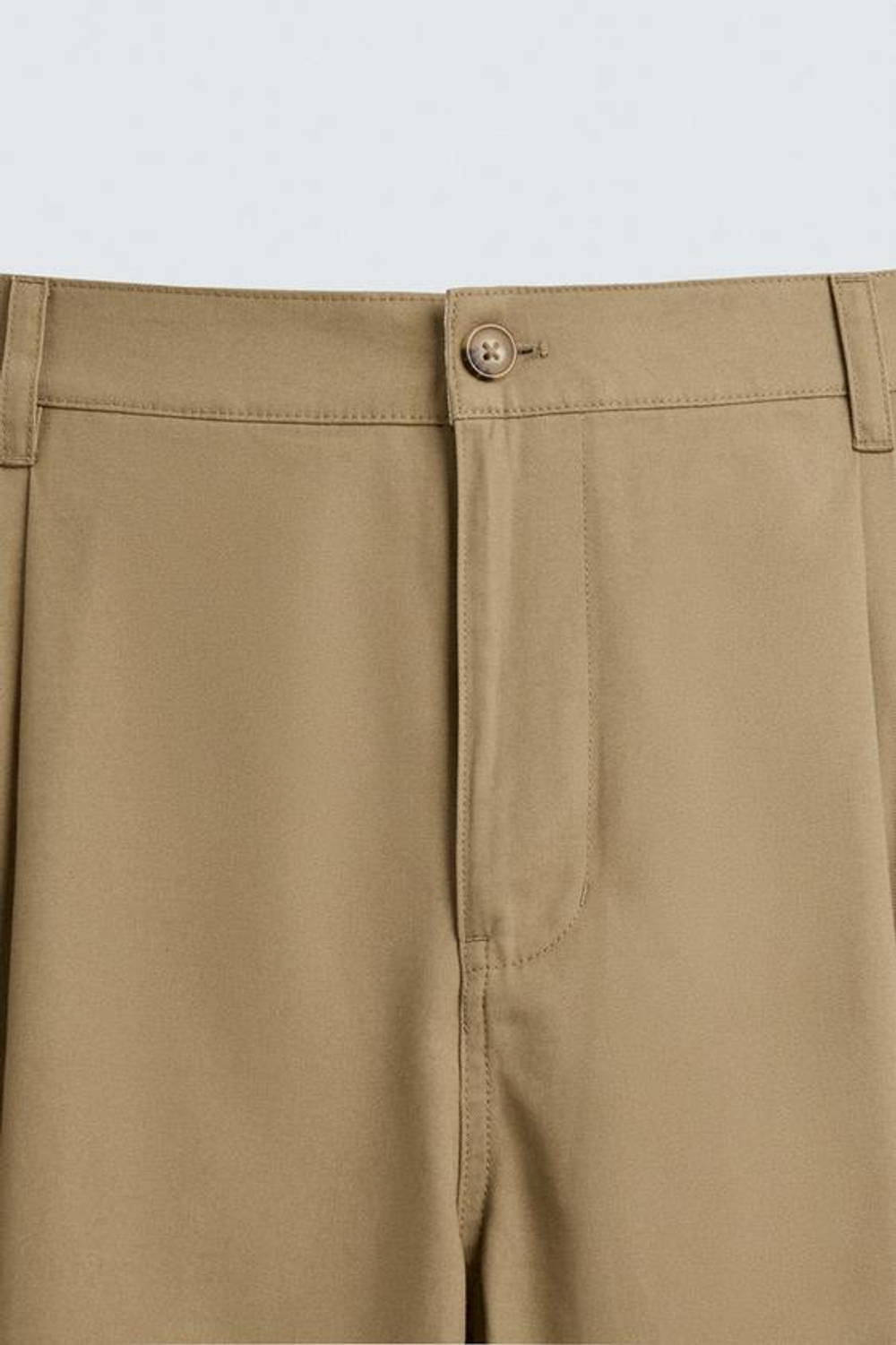 ZARA БРЮКИ WIDE FIT СО СКЛАДКАМИ, РЫЖЕВАТО-КОРИЧНЕВЫЙ