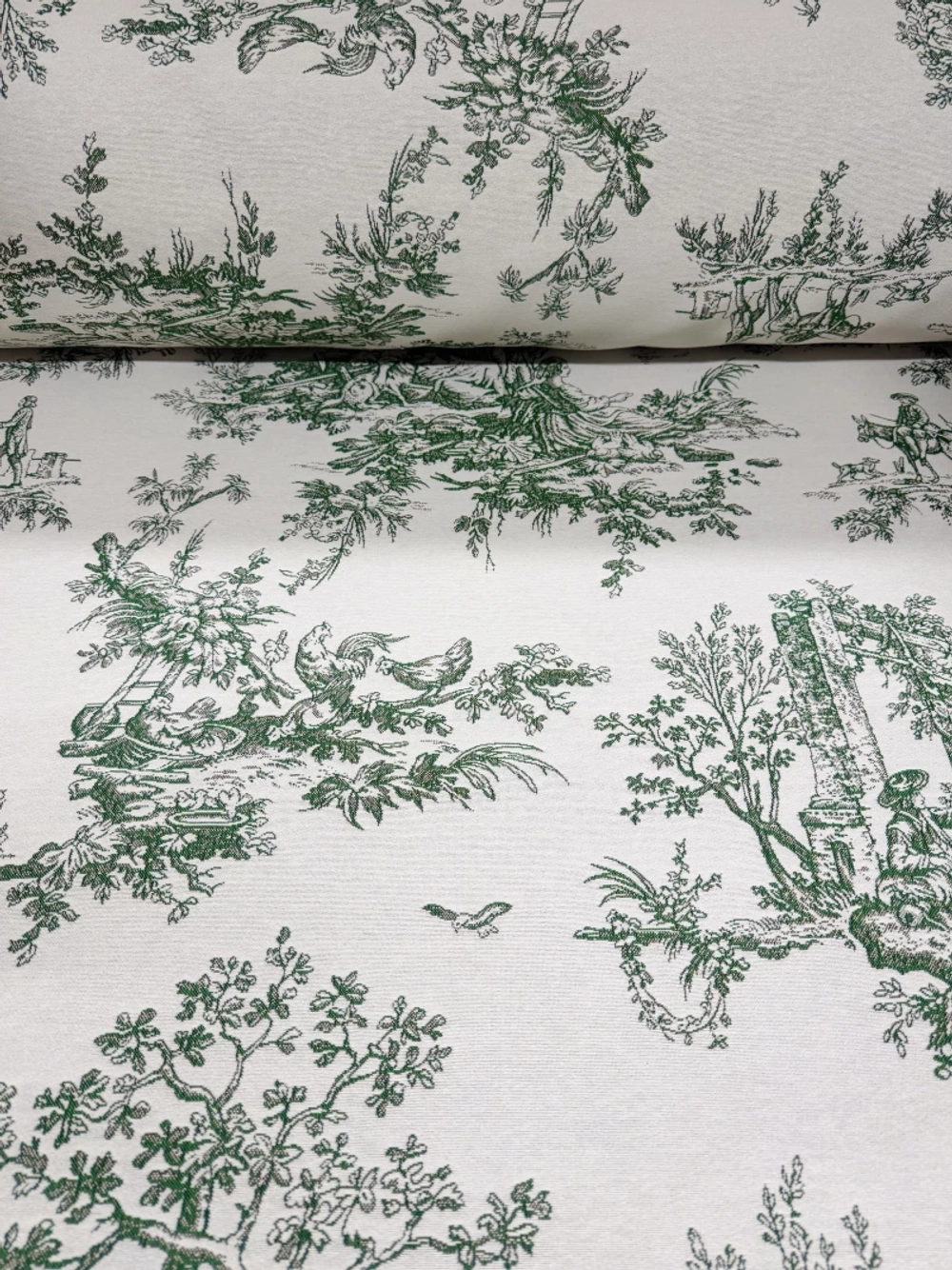 Гобеленовая ткань Туаль Леди Зеленый ширина 280 см