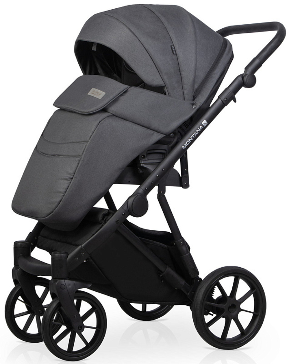 Детская коляска Riko Basic Montana X 3 в 1 53 Dark grey (т.серый)