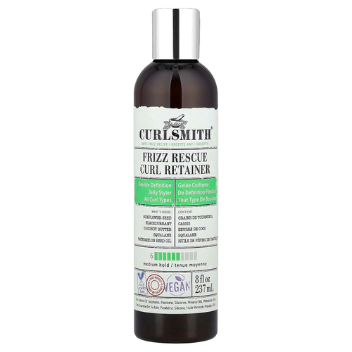 Curlsmith, Фиксатор для локонов Frizz Rescue, средней фиксации, для всех типов локонов, 237 мл (8 жидк. Унций)