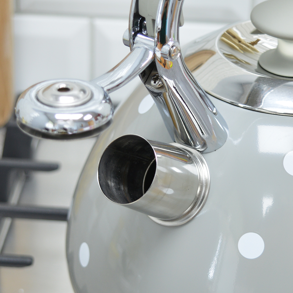 Чайник 3л нерж со свистком, с ручкой "soft-touch" (кофейный)