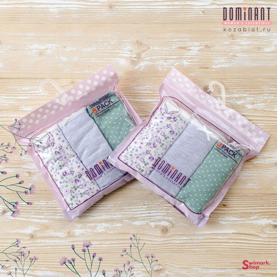 Трусики женские DOMINANT 55000-186, FULL BRIEF, 3 шт. в уп.