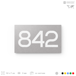 Номер на дверь 842, табличка на дверь для офиса, квартиры, кабинета, аудитории, склада, серая 120х70 мм, Айдентика Технолоджи