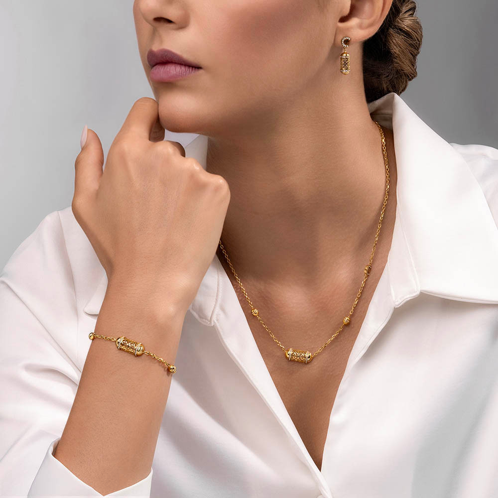 Подарочный комплект CERRUTI 1881: серьги, колье и браслет