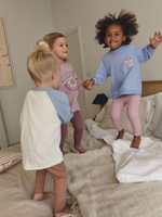 Толстовка и легинсы в комплекте для девочки Next B11-568, 3 шт., Розовый, Голубой