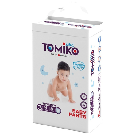 Подгузники-трусики TOMIKO Premium Soft 58 шт №3