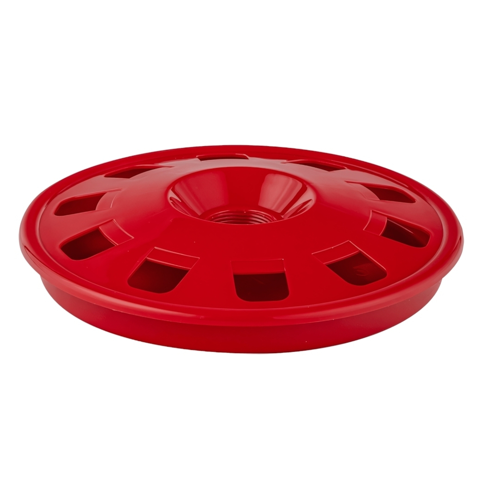 Поилка для птиц 5 л цвет красный (возможность установить бутылку на 5л)