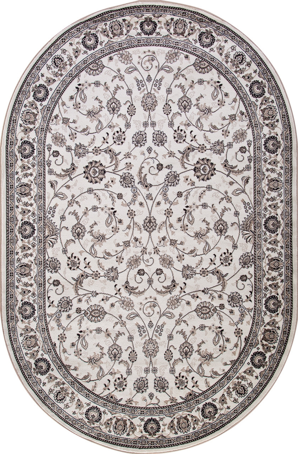 Ковер d251 - CREAM-BROWN - Овал - коллекция VALENCIA DELUXE размер 80*150 см
