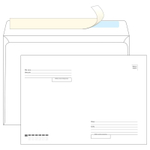 Конверт С4 Kuvert (229х324 мм) белый, удаляемая лента, с подсказом "Куда-Кому"