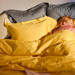 Комплект постельного белья IKEA LUKTJASMIN (ЛЮКТЭСМИН), Односпальный, Желтый, 150x200, 50x80 см