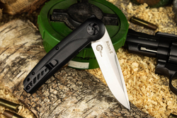 Складной нож Biker Z M390 StoneWash Black G10