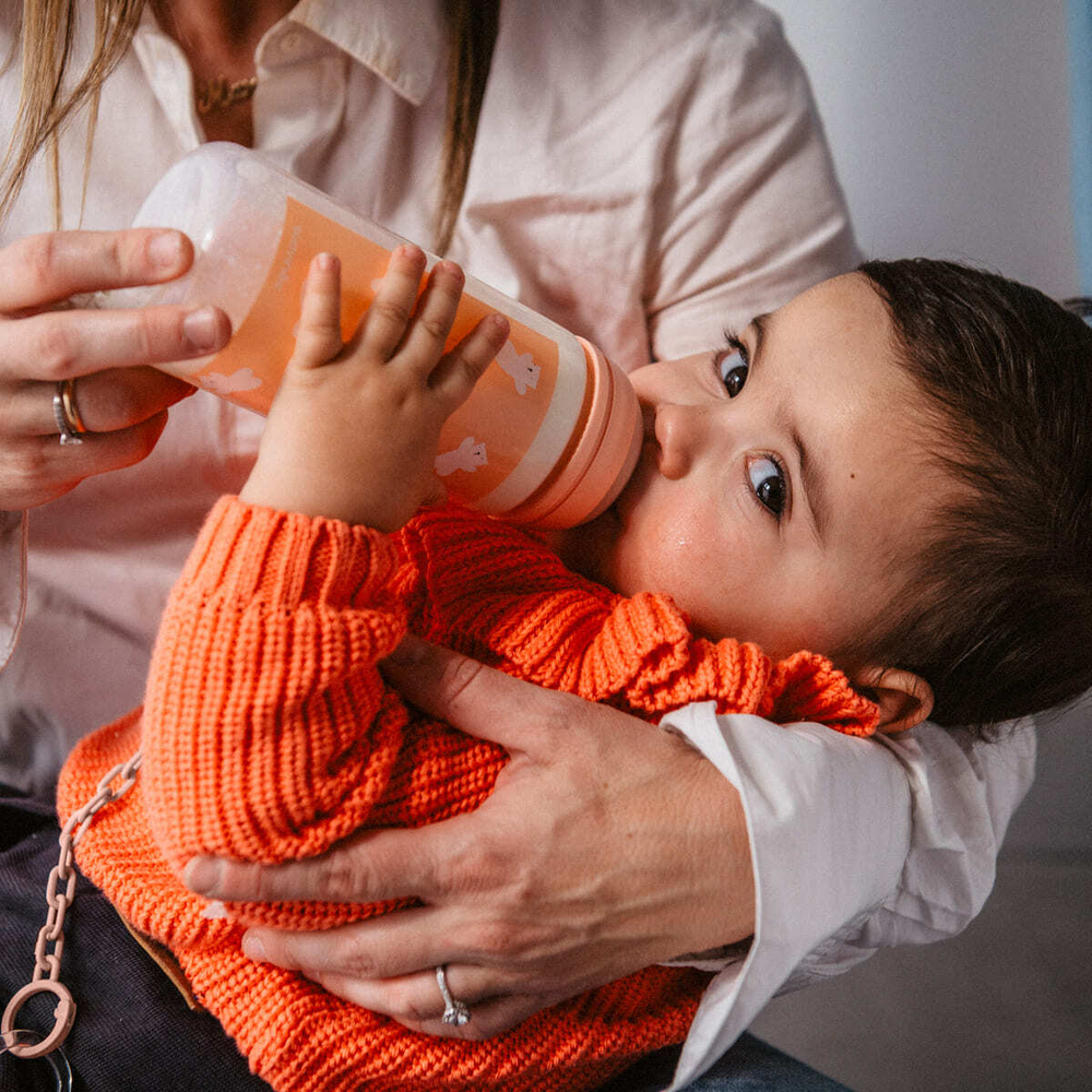 Бутылочка для кормления Suavinex Wild 360 мл розовая, 6 мес+