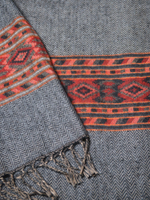 Шарф теплый с этно орнаментом